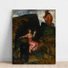Reproductie van het schilderij An der Quelle (Lauschende Nymphe) - Franz von Stuck