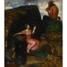 Reproductie van het schilderij An der Quelle (Lauschende Nymphe) - Franz von Stuck