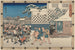 Uitdagende de bewakers - Andō Hiroshige — weergave van het kunstwerk