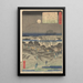 Emonzaka - Andō Hiroshige — ingelijst kunstwerk aan de muur
