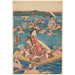 Reproductie van het schilderij van een grote rivieroversteek - Andō Hiroshige