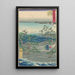 Reproductie van het schilderij Groep onder de dennenbomen bij een baai - Andō Hiroshige
