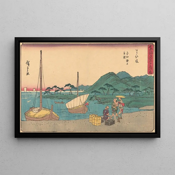 Maisaka - Andō Hiroshige — framed artwork on a wall