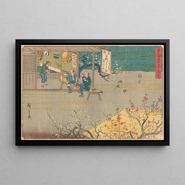 Mariko - Andō Hiroshige — ingelijst kunstwerk aan de muur