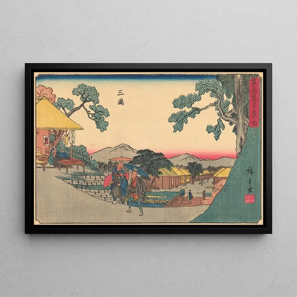 Mishima - Andō Hiroshige — ingelijst kunstwerk aan de muur