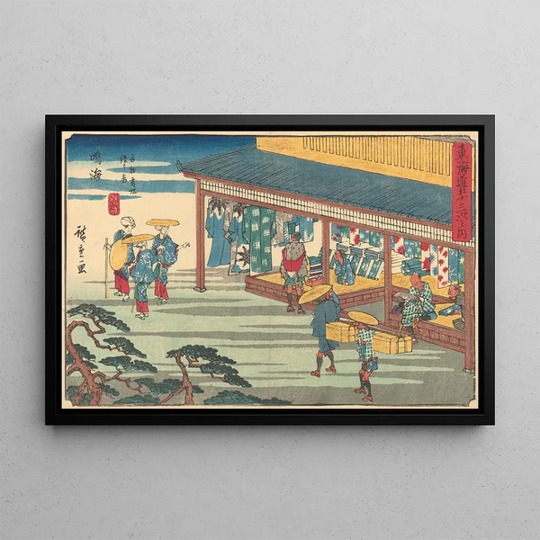 Narumi Painting - Andō Hiroshige — framed artwork on a wall
