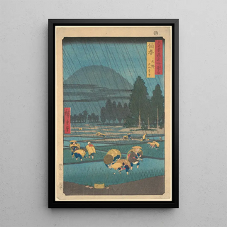 And Hiroshige - Rice Planting under Rain at Ono Hoki Prefecture.webp