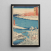 Reproductie van het schilderij Sneeuwlandschap aan de oever van de rivier Islet - Andō Hiroshige