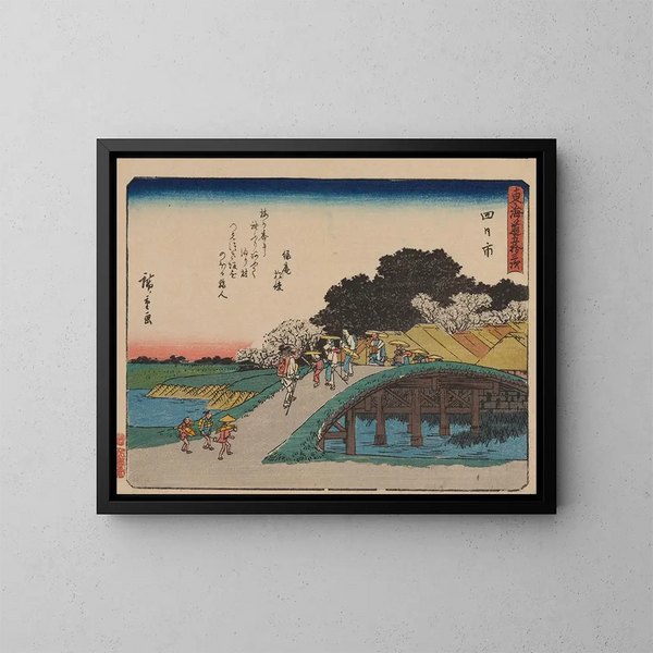 Tokaido gojusantsugi, planche 44 - Andō Hiroshige — ingelijst kunstwerk aan de muur