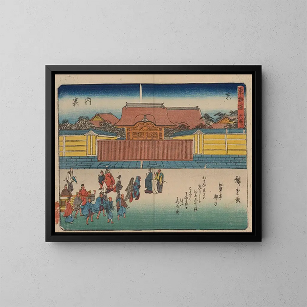 Tokaido gojusantsugi, planche 56 - Andō Hiroshige — ingelijst kunstwerk aan de muur