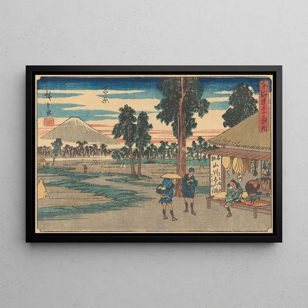 Yoshiwara - Andō Hiroshige — ingelijst kunstwerk aan de muur