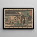 Yoshiwara Cinq Ronin Six Vrouwen - Andō Hiroshige — ingelijst kunstwerk aan de muur