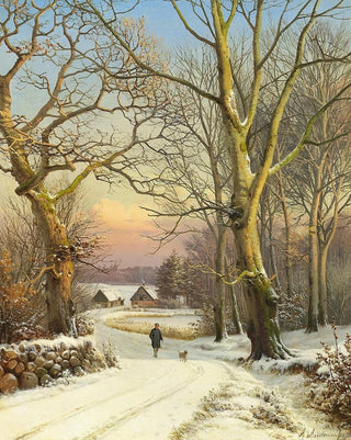 Anders AndersenLundby - Vinterdag i skoven Nordsjlland En mand lufter hunden.webp