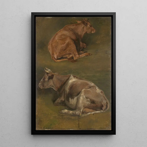 Reproduction of the painting Study of Cows - Anders Askevold