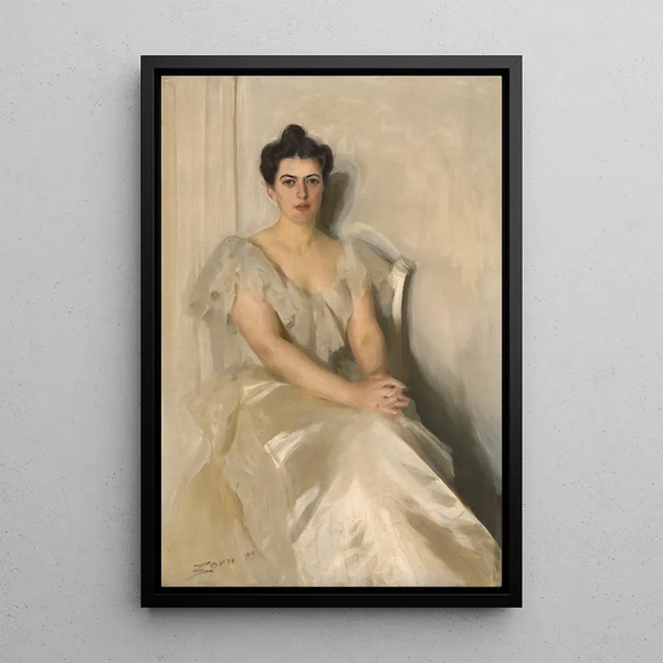 Frances Folsom Cleveland - Anders Zorn — ingelijst kunstwerk aan de muur