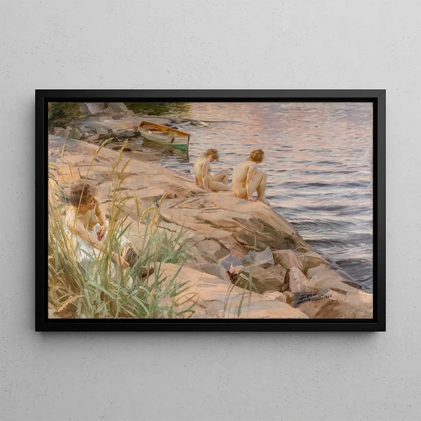 En plein air - Anders Zorn — ingelijst kunstwerk aan de muur