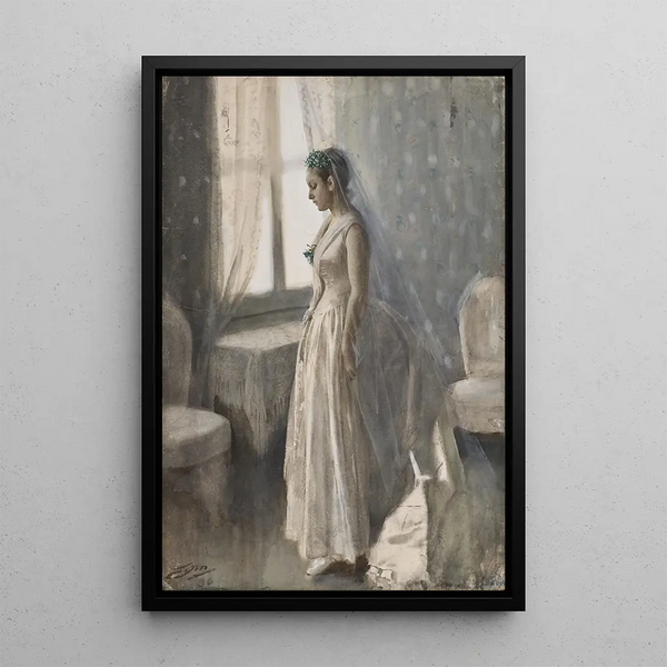 De bruid - Anders Zorn — ingelijst kunstwerk aan de muur