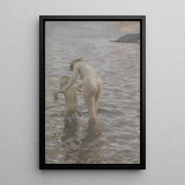 Reproductie van het schilderij met moeder - Anders Zorn