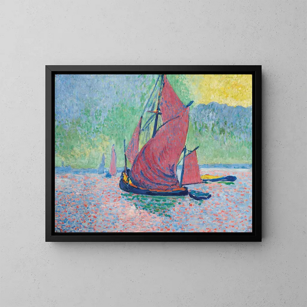 Les voiles rouges - André Derain — framed artwork on a wall
