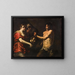 Salomé ontvangt het hoofd van Johannes de Doper - Andrea Vaccaro — ingelijst kunstwerk aan de muur
