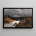Norwegian Mountain Landscape Painting - Andreas Achenbach — framed artwork on a wall
