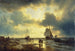 Le Reflux - Andreas Achenbach — weergave van het kunstwerk
