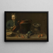 Man in de keuken - Andreas Held — ingelijst kunstwerk aan de muur