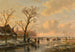 Patineurs sur une rivière gelée (Conflit de cas) - Andreas Schelfhout — weergave van het kunstwerk