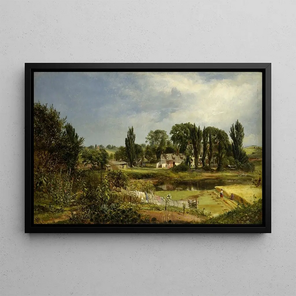 van Ferme de Long Island, studie van de natuur (conflict van gevallen) - Andrew W Warren — ingelijst kunstwerk aan de muur