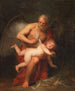 De tijd snijdt de vleugels van Cupido - Andries Cornelis Lens — weergave van het kunstwerk