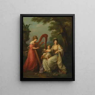 Angelica Kauffmann - Group portrait of Lady Elizabeth SmithStanley Countess of Derby with her infant son Edward later 13th Earl of Derby and her halfsister Lady Augusta Campbell.webp