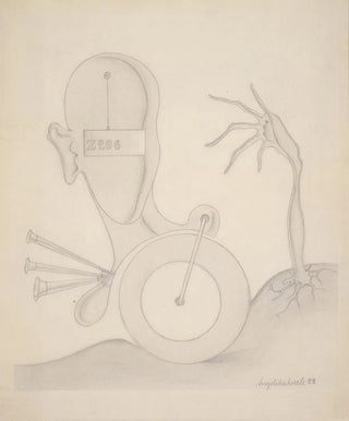 Angelika Hoerle - Head with Sign Hand Wheel and Auto Horn.webp