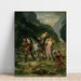Reproductie van het schilderij Angelique en Médor gewond Schilderij - Eugène Delacroix