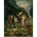 Reproductie van het schilderij Angelique en Médor gewond Schilderij - Eugène Delacroix
