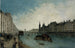 Het quai de la Mégisserie en de huidige Pont au Change in het 1e arrondissement - Angelo Garbizza — weergave van het kunstwerk