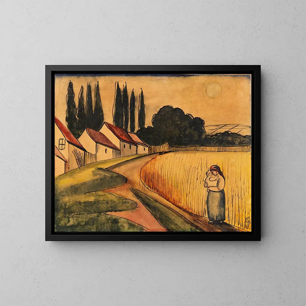 Bérenice avec enfant - Anita Re — framed artwork on a wall
