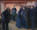 Een begrafenis - Anna Ancher — weergave van het kunstwerk