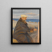 van Michael Ancher die schildert op de kustlijn - Anna Ancher — ingelijst kunstwerk aan de muur