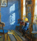 De zonlicht in de blauwe kamer - Anna Ancher — weergave van het kunstwerk