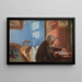 De moeder van de kunstenaar, Ane Hedvig Brøndum, in de rode kamer - Anna Ancher — ingelijst kunstwerk aan de muur