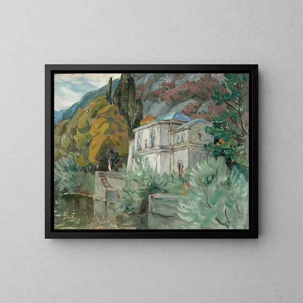 Studie van het Comomeer in Italië - Anna Boberg — ingelijst kunstwerk aan de muur