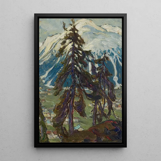 Anna Boberg - Fir Trees in front of the Mountains Study from North Norway.webp