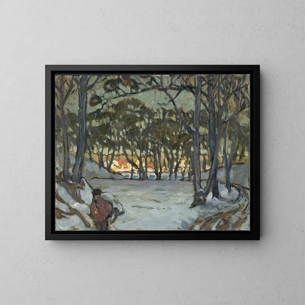 Winterstudie van Djurgården, Stockholm - Anna Boberg — ingelijst kunstwerk aan de muur