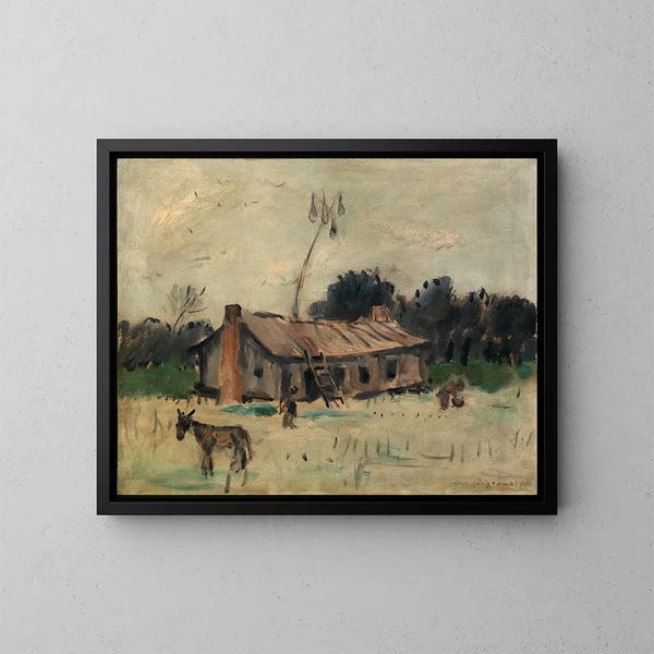 Cabin in Alabama - Anne Goldthwaite — framed artwork on a wall