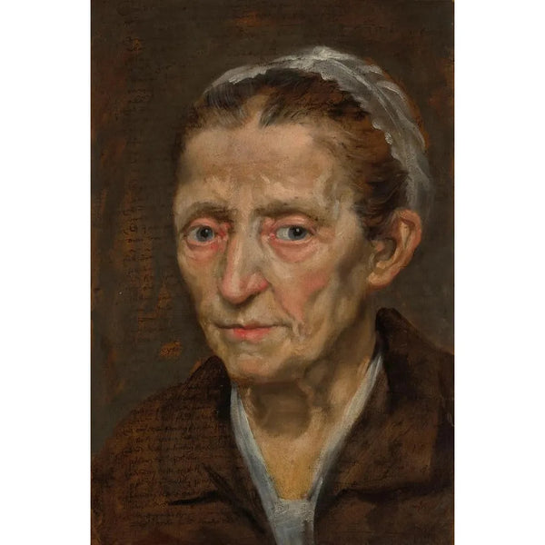 Head of a Woman - Annibale Carracci — framed artwork on a wall