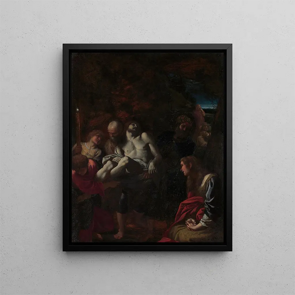 L'enterrement du Christ - Annibale Carracci — framed artwork on a wall