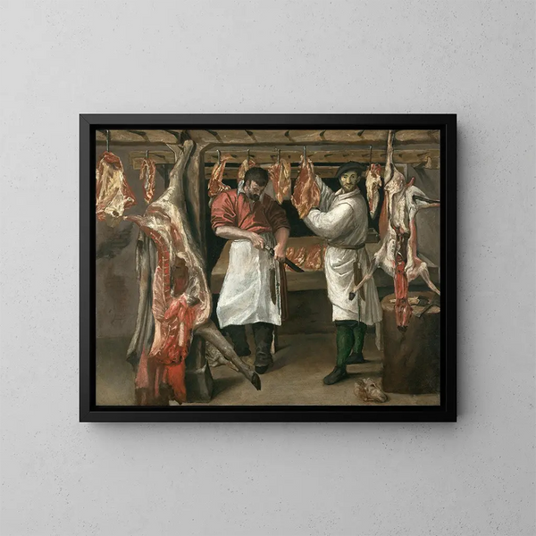 La Boucherie - Annibale Carracci — framed artwork on a wall