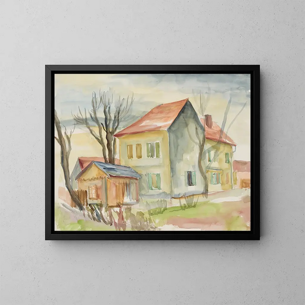 At the toll booth of Steinbach - Anny Dollschein — framed artwork on a wall