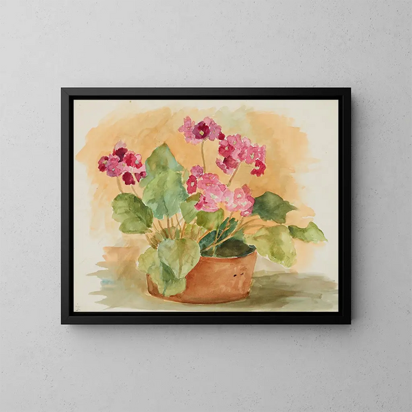 Flower Still Life - Anny Dollschein — framed artwork on a wall