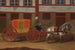 Een koets met een team paarden en een koets met een kap - Anoniem — weergave van het kunstwerk